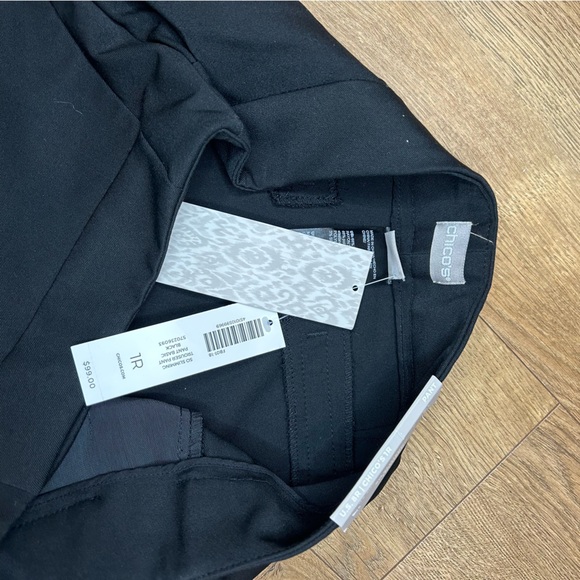 NWT Chico's So Slimming Trouser pant in black - Size 1R - Picture 4 of 8